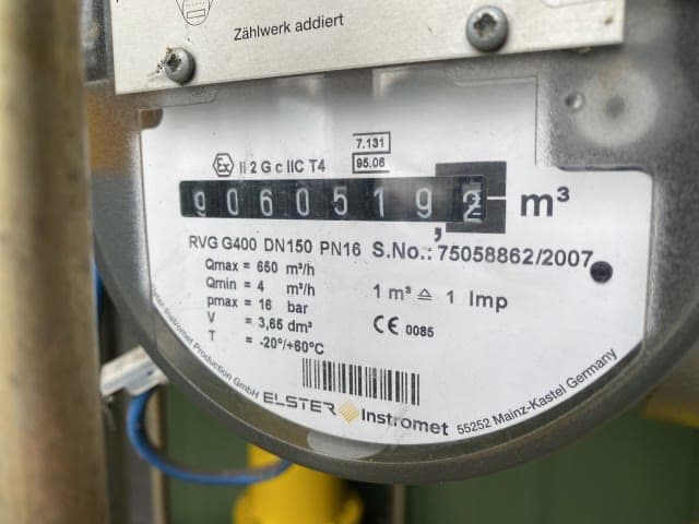11:00 Uhr — Gaszähler m³